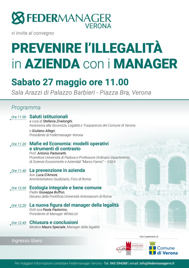 Prevenire l’illegalità in azienda con i manager- 27 maggio 2023